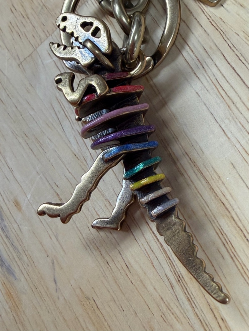 Coach colorful Dinosaur Keychain - Picture 8 of 10
